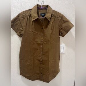 Anthropologie Maeve Sz S Francie Mini Buttondown Shirt Dress Short Sleeve Shift